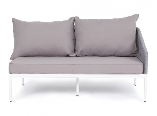 "Канны" модуль диванный левый плетеный из роупа (веревки) темно-серый в Набережных Челнах