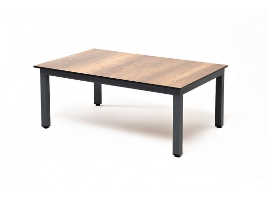 "Канны" журнальный столик из HPL 90х60, H40, каркас темно-серый (RAL 7024), цвет столешницы "дуб" в Набережных Челнах