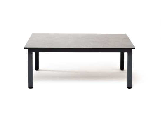 "Канны" журнальный столик из HPL 90х60, H40, каркас серый (RAL 7024), цвет столешницы "серый гранит" в Набережных Челнах