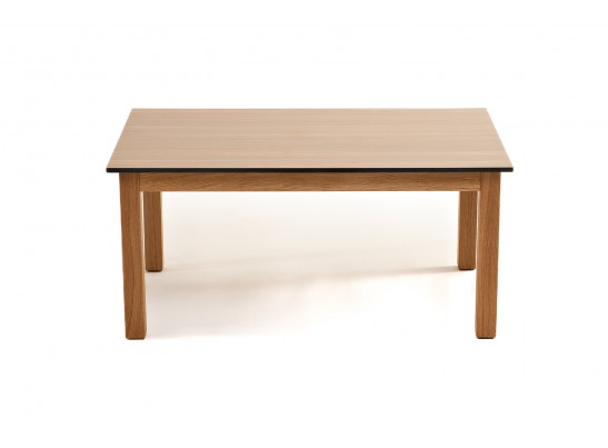 "Канны" журнальный столик из HPL 90х60, H40, основание дуб, цвет столешницы "дуб" в Набережных Челнах