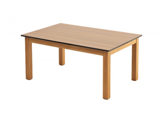 "Канны" журнальный столик из HPL 90х60, H40, основание дуб, цвет столешницы "дуб" в Набережных Челнах