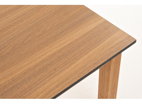 "Канны" журнальный столик из HPL 90х60, H40, основание дуб, цвет столешницы "дуб" в Набережных Челнах