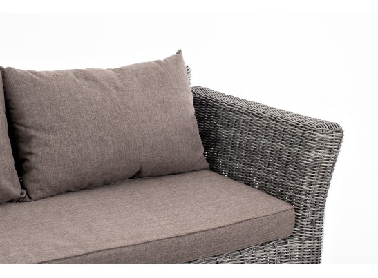 "Капучино Сингл" лаунж-зона из искусственного ротанга, цвет графит в Набережных Челнах