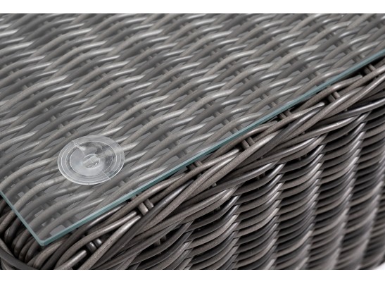 "Капучино Сингл" лаунж-зона из искусственного ротанга, цвет графит в Набережных Челнах