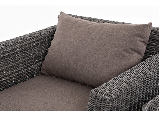 "Капучино Сингл" лаунж-зона из искусственного ротанга, цвет графит в Набережных Челнах