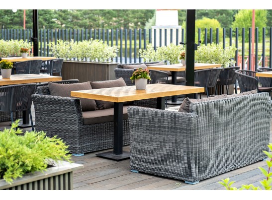 "Капучино" диван из искусственного ротанга двухместный, цвет графит в Набережных Челнах