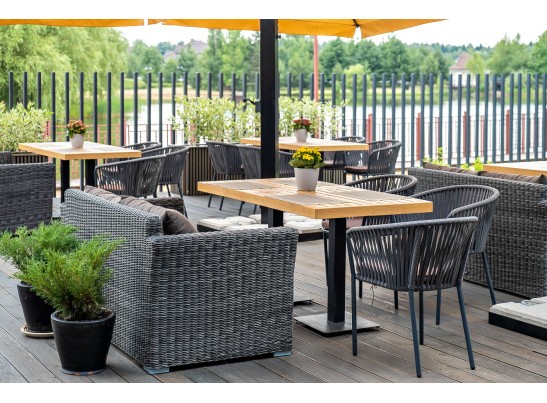 "Капучино" диван из искусственного ротанга двухместный, цвет графит в Набережных Челнах