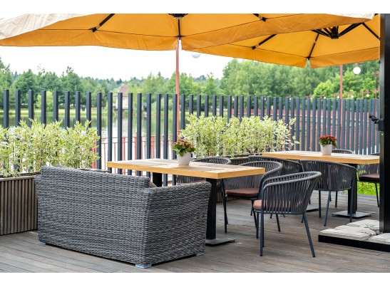 "Капучино" диван из искусственного ротанга двухместный, цвет графит в Набережных Челнах