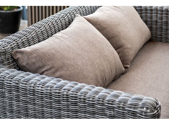 "Капучино" диван из искусственного ротанга двухместный, цвет графит в Набережных Челнах