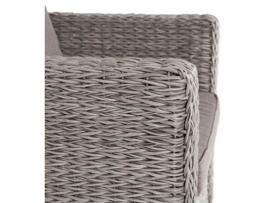 "Капучино" кресло из искусственного ротанга (гиацинт), цвет серый в Набережных Челнах
