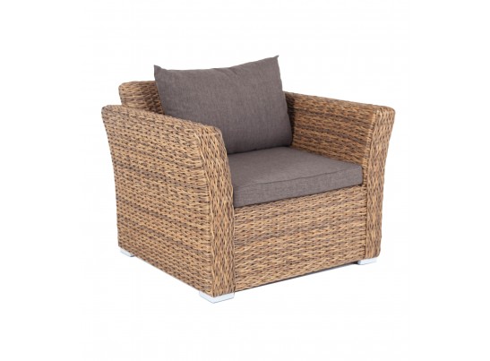 "Капучино" кресло из искусственного ротанга (гиацинт), цвет соломенный в Набережных Челнах