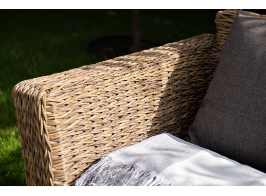 "Капучино" кресло из искусственного ротанга (гиацинт), цвет соломенный в Набережных Челнах