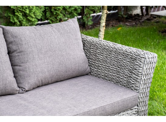"Капучино" лаунж-зона из искусственного ротанга (гиацинт), цвет серый в Набережных Челнах