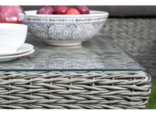 "Капучино" лаунж-зона из искусственного ротанга (гиацинт), цвет серый в Набережных Челнах