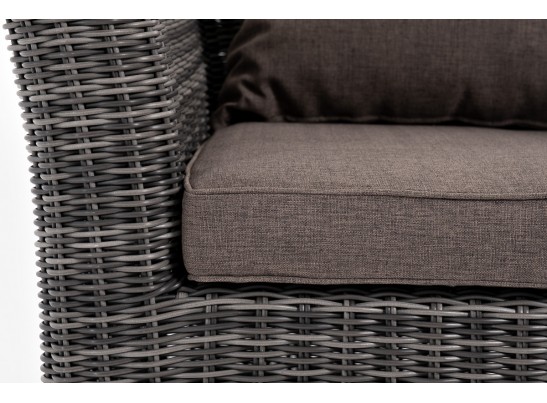 "Капучино Максимал" лаунж-зона из искусственного ротанга (гиацинт), цвет серый в Набережных Челнах