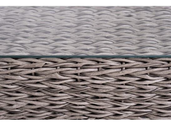 "Капучино Сингл" лаунж-зона из искусственного ротанга (гиацинт), цвет серый в Набережных Челнах