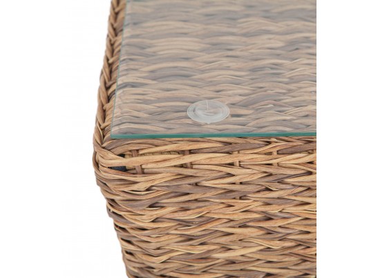 "Капучино" журнальный столик из искусственного ротанга (гиацинт), цвет соломенный в Набережных Челнах