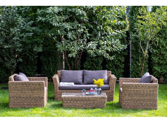 "Капучино" журнальный столик из искусственного ротанга (гиацинт), цвет соломенный в Набережных Челнах