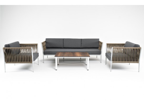 "Касабланка" лаунж-зона плетеная из роупа 5-местная, цвет бежевый в Набережных Челнах