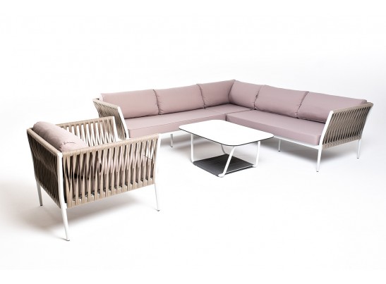 "Касабланка" модульная лаунж-зона из роупа (веревки), каркас из алюминия в Набережных Челнах