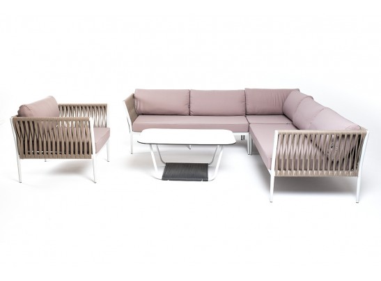 "Касабланка" модульная лаунж-зона из роупа (веревки), каркас из алюминия в Набережных Челнах