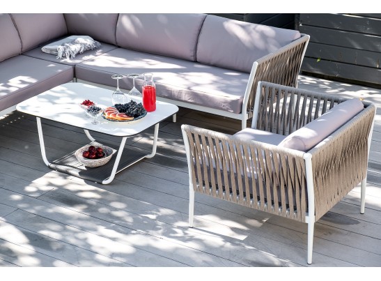 "Касабланка" модульная лаунж-зона из роупа (веревки), каркас из алюминия в Набережных Челнах