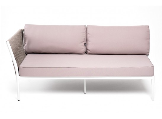 "Касабланка" правый модуль плетеный из роупа, каркас алюминий светло-серый (RAL7035) муар, роуп серо-коричневый 23мм, ткань бежевая 052 в Набережных Челнах "Касабланка" правый модуль плетеный из роупа, каркас алюминий светло-серый (RAL7035) муар, роуп серо-коричневый 23мм, ткань бежевая 052 в Набережных Челнах