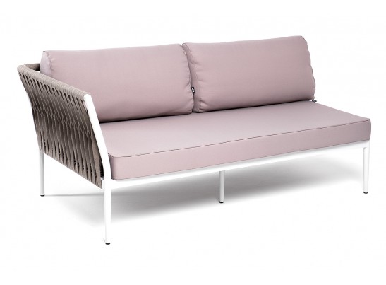 "Касабланка" правый модуль плетеный из роупа, каркас алюминий светло-серый (RAL7035) муар, роуп серо-коричневый 23мм, ткань бежевая 052 в Набережных Челнах "Касабланка" правый модуль плетеный из роупа, каркас алюминий светло-серый (RAL7035) муар, роуп серо-коричневый 23мм, ткань бежевая 052 в Набережных Челнах