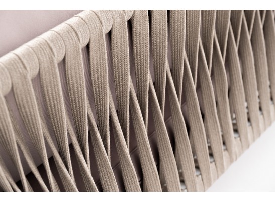 "Касабланка" правый модуль плетеный из роупа, каркас алюминий светло-серый (RAL7035) муар, роуп серо-коричневый 23мм, ткань бежевая 052 в Набережных Челнах "Касабланка" правый модуль плетеный из роупа, каркас алюминий светло-серый (RAL7035) муар, роуп серо-коричневый 23мм, ткань бежевая 052 в Набережных Челнах