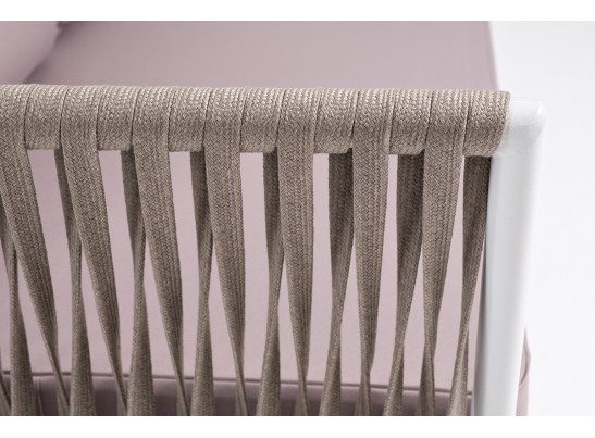 "Касабланка" правый модуль плетеный из роупа, каркас алюминий светло-серый (RAL7035) муар, роуп серо-коричневый 23мм, ткань бежевая 052 в Набережных Челнах "Касабланка" правый модуль плетеный из роупа, каркас алюминий светло-серый (RAL7035) муар, роуп серо-коричневый 23мм, ткань бежевая 052 в Набережных Челнах