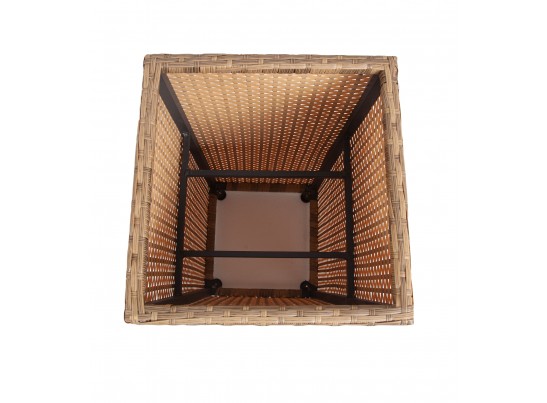 "Капучино" кашпо для цветов плетеное из искусственного ротанга, цвет соломенный в Набережных Челнах