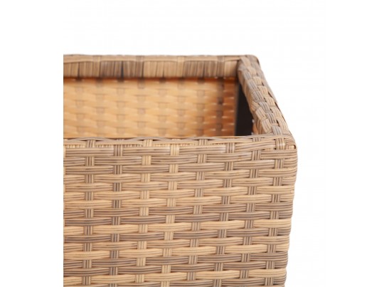 "Капучино" кашпо для цветов плетеное из искусственного ротанга, цвет соломенный в Набережных Челнах