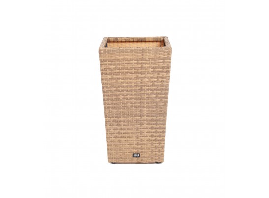 "Капучино" кашпо для цветов плетеное из искусственного ротанга, цвет соломенный в Набережных Челнах