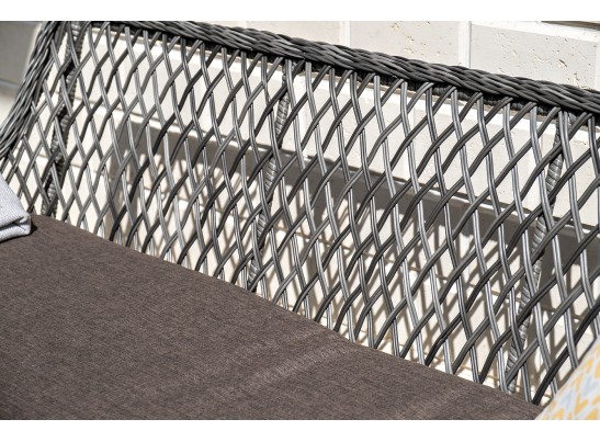 "Катания" обеденная группа плетеная на 4 персоны, цвет графит в Набережных Челнах