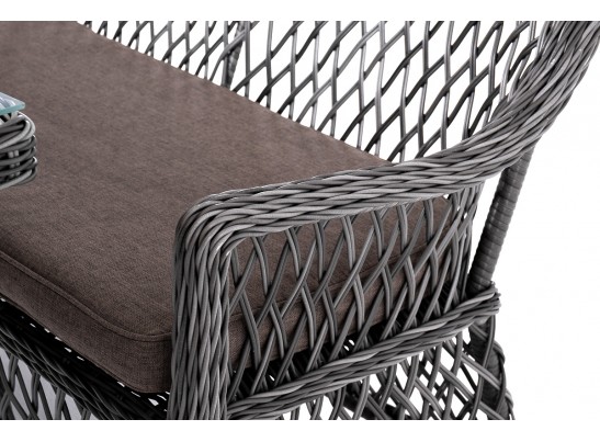 "Катания" обеденная группа плетеная на 6 персон, цвет графит в Набережных Челнах