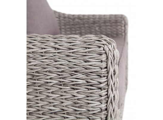 "Кон Панна" диван из искусственного ротанга (гиацинт) двухместный, цвет серый в Набережных Челнах