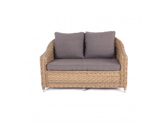 "Кон Панна" диван из искусственного ротанга (гиацинт) двухместный, цвет соломенный в Набережных Челнах