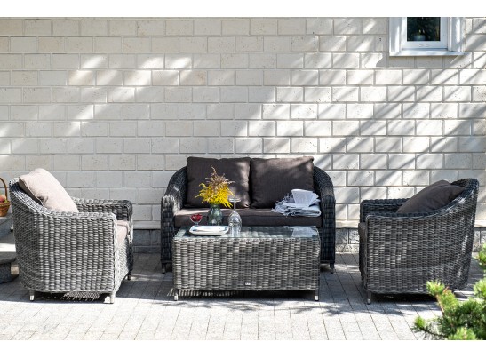 "Кон Панна" лаунж-зона из искусственного ротанга, цвет графит в Набережных Челнах