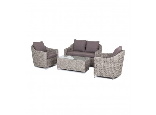 "Кон Панна" лаунж-зона из искусственного ротанга (гиацинт), цвет серый в Набережных Челнах