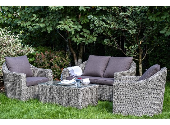 "Кон Панна" столик журнальный из искусственного ротанга (гиацинт), цвет серый в Набережных Челнах