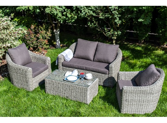 "Кон Панна" столик журнальный из искусственного ротанга (гиацинт), цвет серый в Набережных Челнах