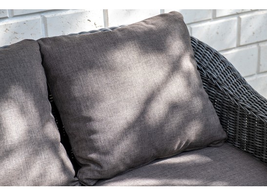 "Кон Панна" диван из искусственного ротанга двухместный, цвет графит в Набережных Челнах