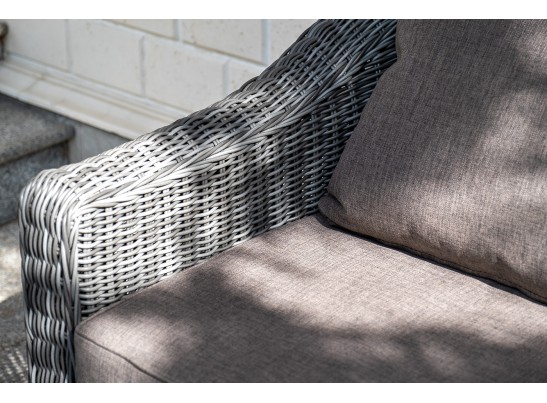 "Кон Панна" диван из искусственного ротанга двухместный, цвет графит в Набережных Челнах