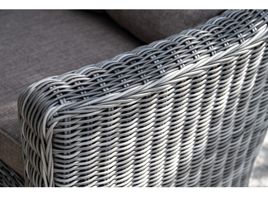 "Кон Панна" диван из искусственного ротанга двухместный, цвет графит в Набережных Челнах