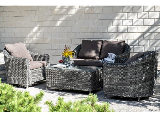 "Кон Панна" кресло из искусственного ротанга, цвет графит в Набережных Челнах