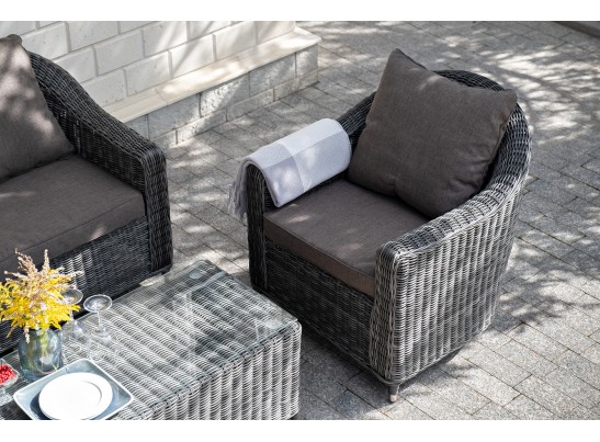 "Кон Панна" кресло из искусственного ротанга, цвет графит в Набережных Челнах