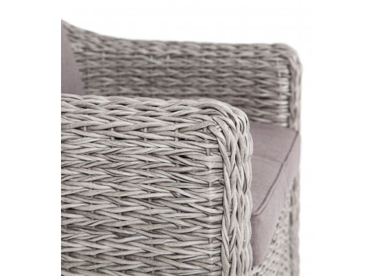 "Кон Панна" кресло из искусственного ротанга (гиацинт), цвет серый в Набережных Челнах