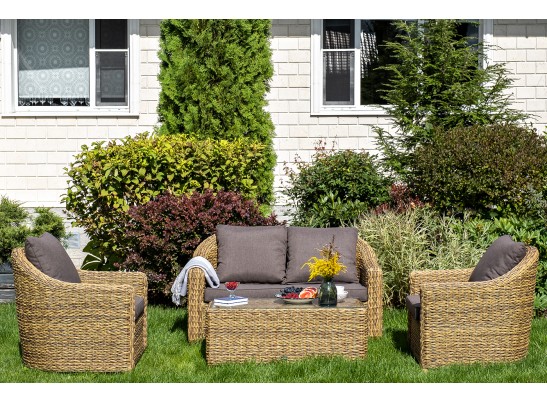 "Кон Панна" кресло из искусственного ротанга (гиацинт), цвет соломенный в Набережных Челнах