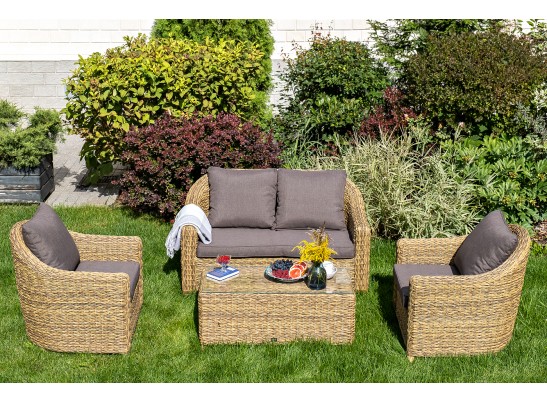 "Кон Панна" кресло из искусственного ротанга (гиацинт), цвет соломенный в Набережных Челнах