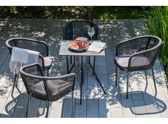 "Конте" интерьерный стол из HPL 63x63см, цвет "серый гранит" в Набережных Челнах